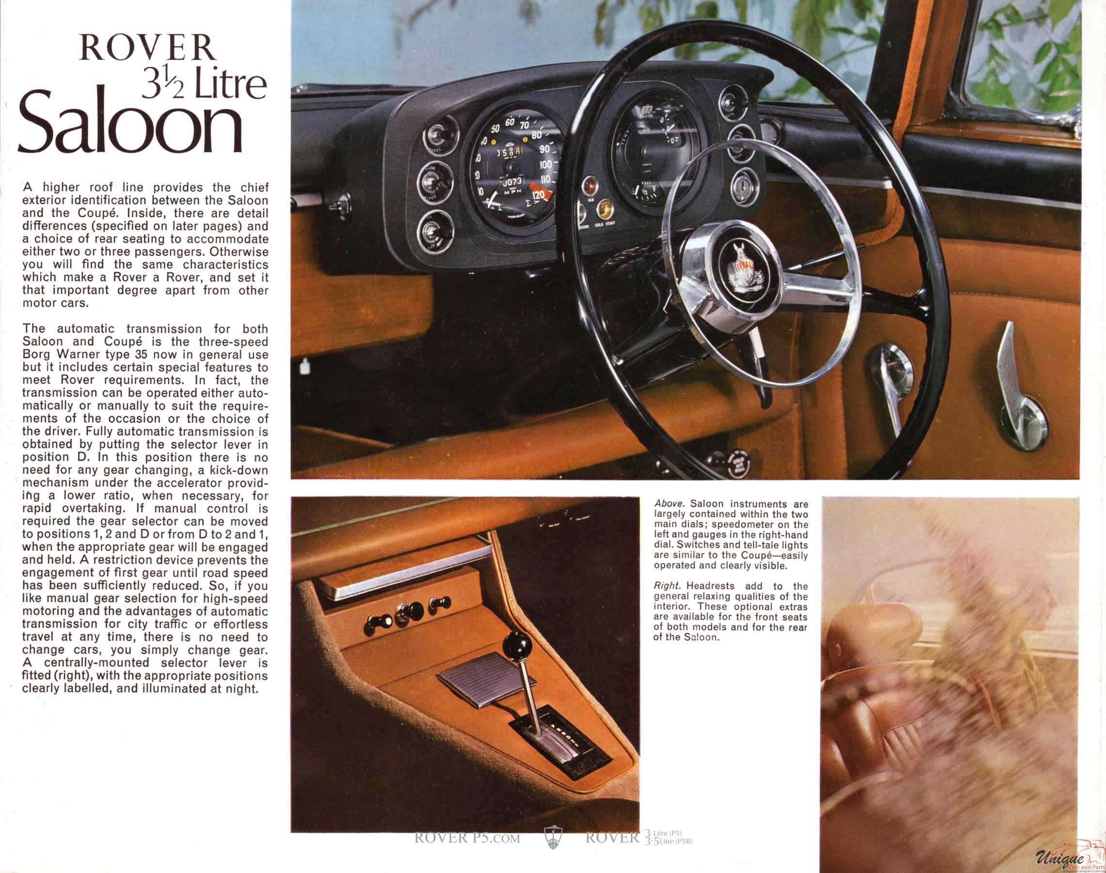 1968 Rover 3.5 Litre Saloon Brochure